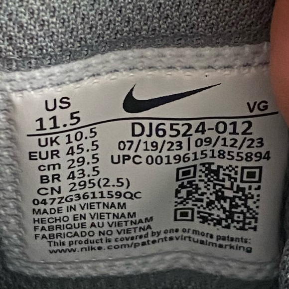 Nike Baseball Cleats Diamond Alpha Huarache 4 Keystone Gray DJ6524-012 Men Sz - Picture 9 of 10